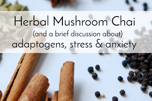 Herbal Mushroom Chai (and some talk about adaptogens, stress, and anxiety)