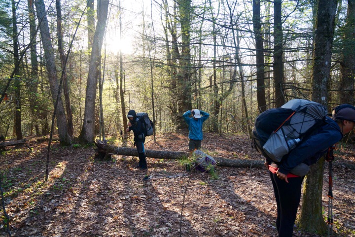 packing up Indian Grave Gap on AT