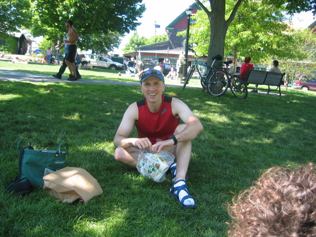 Damien in Bar Harbor - on the green