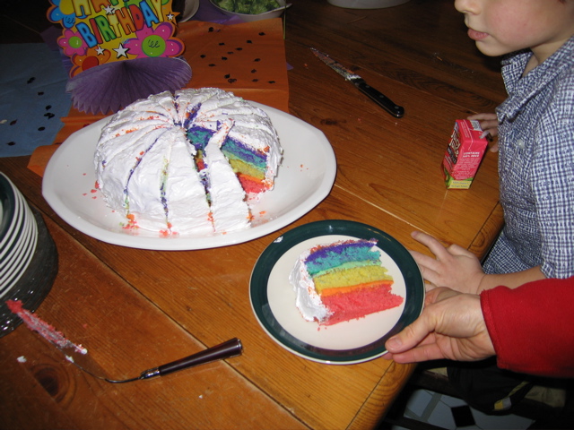 Laurent Birthday Rainbow Cake