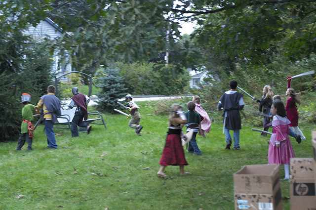 medieval party melee