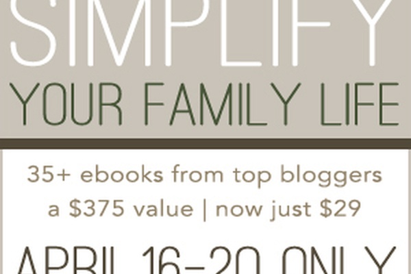 Simplify Your Family Life E-book Sale