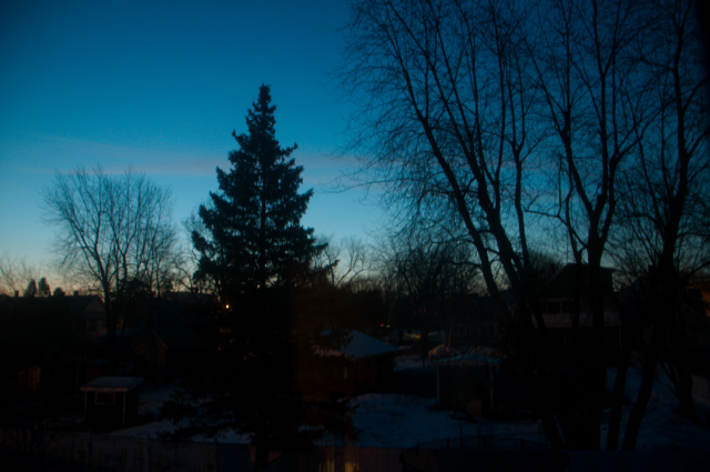 Dawn from my daughters' bedroom window