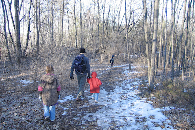 Damien hiking with Brienne