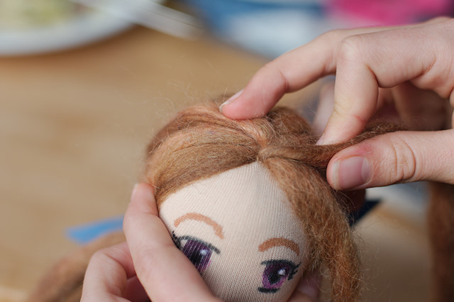 cloth doll hair