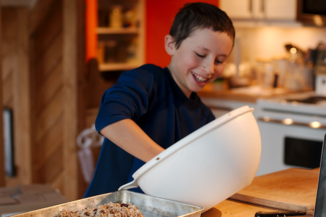 boy cooking