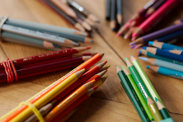 colored pencil crayons