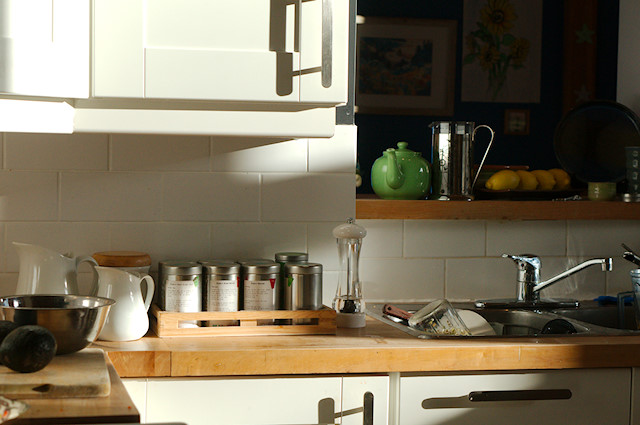 light in kitchen