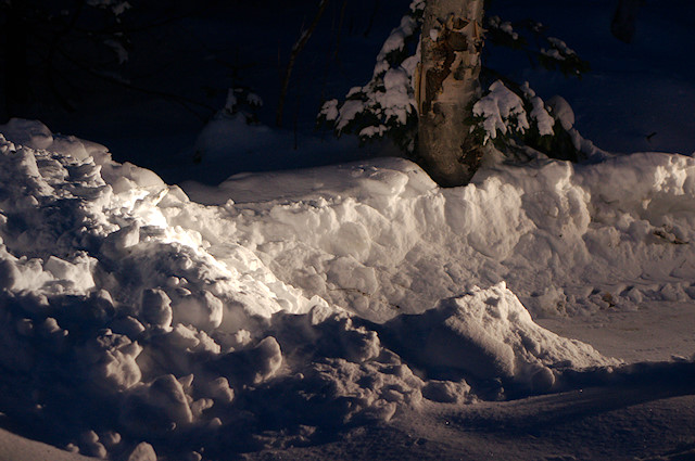 winter snow pile