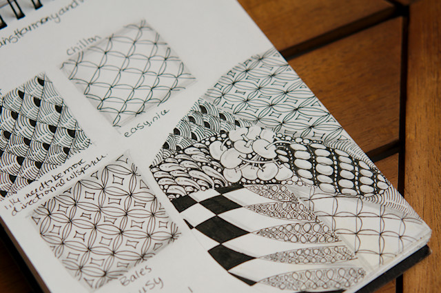 12 easy zentangle patterns , zentangle doodles for beginner 