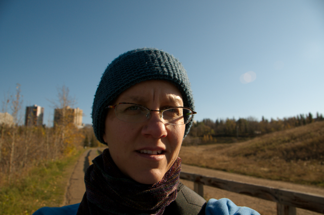 Self portrait : taken on walk in Edmonton's river valley
