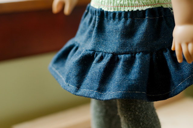 american girl doll denim skirt