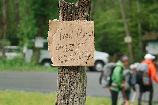 Appalachian Trail magic at Dennis Cove road