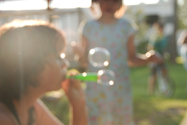 bubbles at party