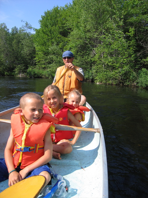 Canoeing creek off Fancy Lake