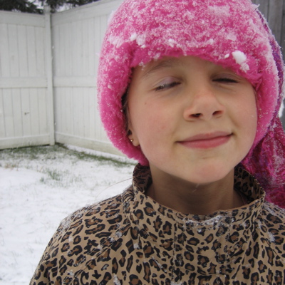 Celine enjoyng snow