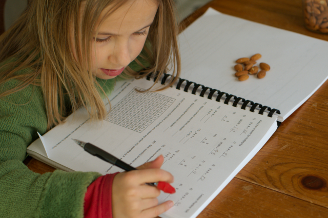 although the almonds were strictly for snacking they work really well for counting also! 