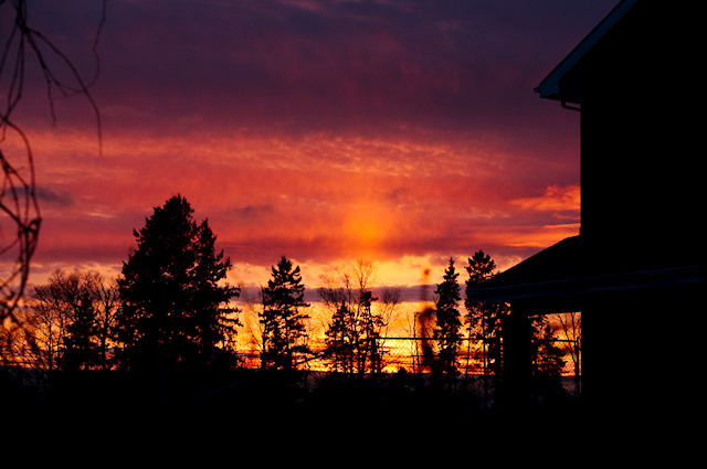 December sunset on Baie de Chaleur