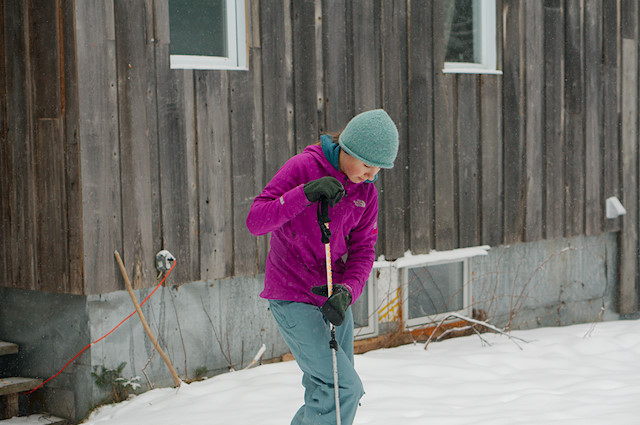 getting ready to ski