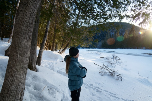 girl at river