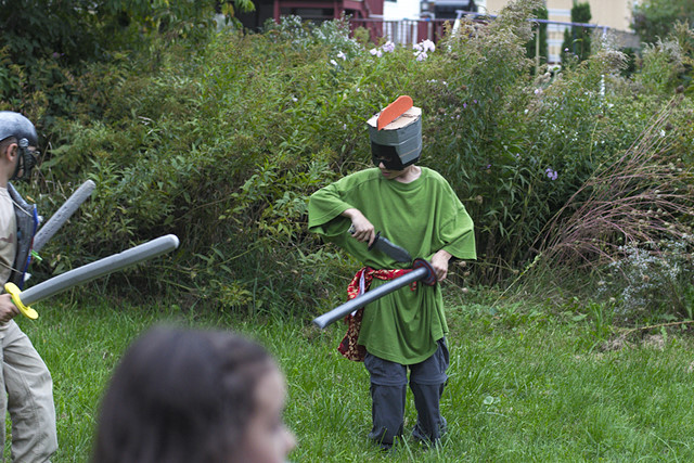 homemade warrior helmet.