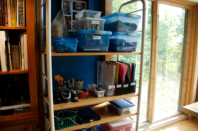 homeschool project shelf