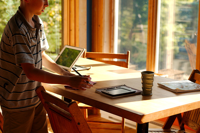 homeschool at table