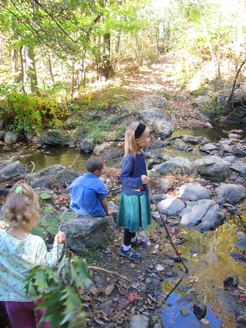 Kids at creek