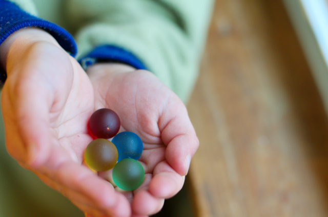 handful of new marbles
