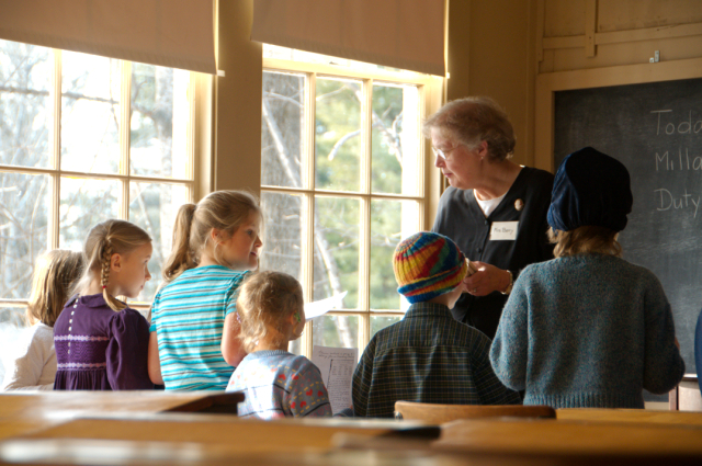 schoolhouse reading lesson