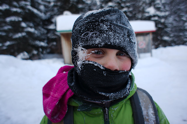 snowy balaclava