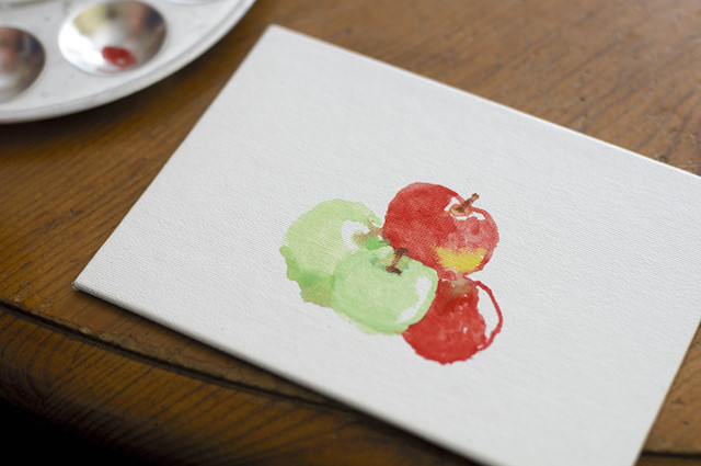 watercolor apples