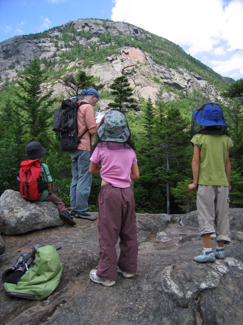 Tumbledown West Peak: At this point we were all asking Daddy "Are you sure we're hiking up that?"